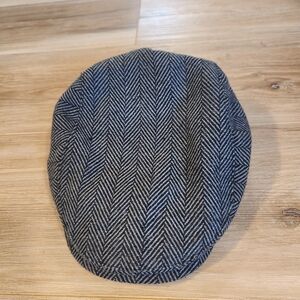 The Classic Herringbone Boston Scally Cap| Gray | Size L | Wool